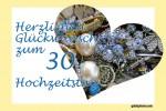 Perlenhochzeit-Karte-30.-Hochzeitstag-Herz-Schmuck