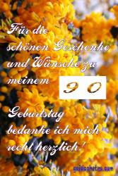 90. Danke  gelbe Blüten