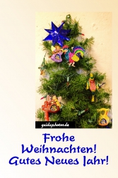 kostenlose Weihnachtskarte mit Weihnachtsbaum